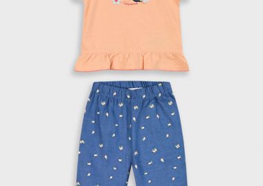 Σετ μπλούζα με παντελόνι για βρεφικό κορίτσι (3 - 24 μηνών) | ΜΠΛΕ ΤΖΗΝ - Energiers - 